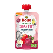 Load image into Gallery viewer, Holle Organic Zebra Beet - Pouch Apple and Banana with Beetroot 100g from 6 months (box of 12)
