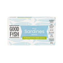 Load image into Gallery viewer, Good Fish Sardines in Extra Virgin Olive Oil 125g can