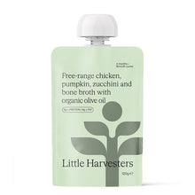 Load image into Gallery viewer, Little Harvesters - Puree Pouch - Free Range Chicken &amp; Zucchini 120g from 4 months (box of 6)
