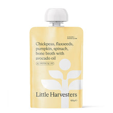 Load image into Gallery viewer, Little Harvesters - Puree Pouch - Chickpeas Flax &amp; Pumpkin 120g from 6 months (box of 6)
